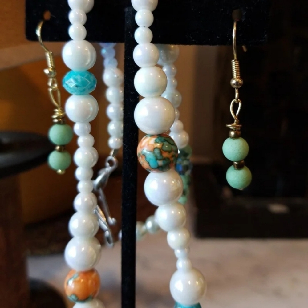Swarovskis Jewelry Set Owlheart Inc repurposed vintage beads